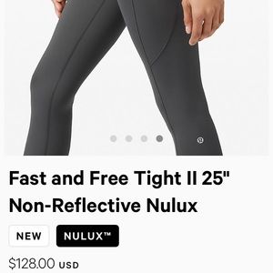 Lululemon Fast and Free Tight II 25"